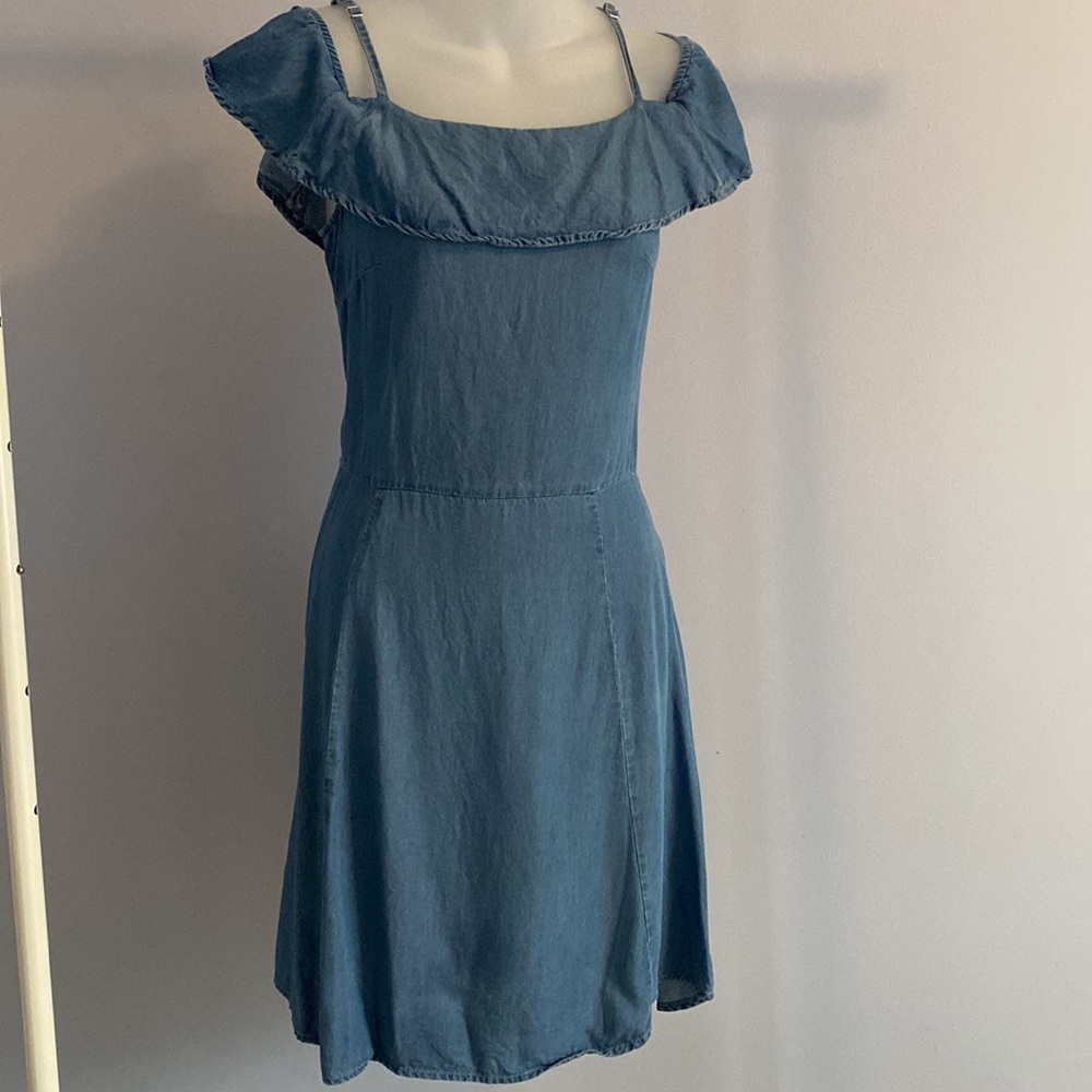 New York & co denim mini dress